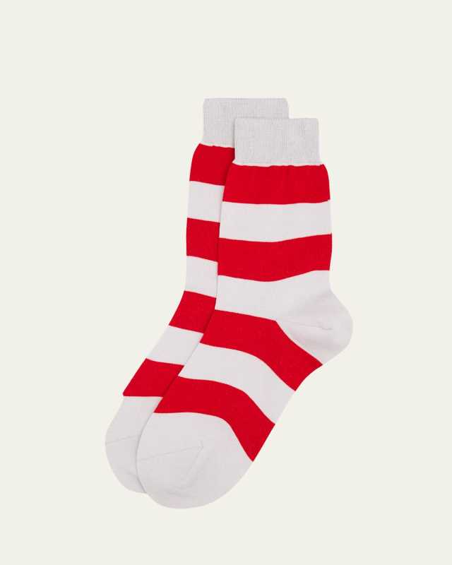 Striped Mid-Calf Socks